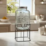 Dispenser Vidrio Frasco Con Canilla 5 Litros Para Bebidas