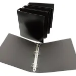 Carpetas N3 Escolares Numero 3 Fibra Negra X5 Unidades