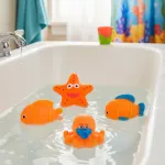 Set Animales De Goma Juguete Baño Muñecos Patito Hule Banera