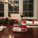 Juego De Salero Y Porta Escarbadientes Ceramica Navideño