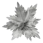 Flor 25cm Plata Arbol De Navidad Adornos Decoración X4u