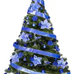 Arbol De Navidad Tronador Lujo 1,80mts Pino Decorado Azul