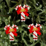 Adorno Colgante Baston De Caramelo Para Arbol De Navidad