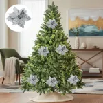 Flor 25cm Oro Arbol De Navidad Adornos Decoracion X4u