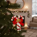 Adorno Colgante Baston De Caramelo Para Arbol De Navidad