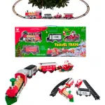 Pista Tren Navideño Luz Y Sonido Locomotora Vagones Juguete