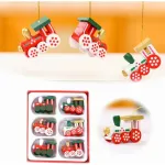 Adorno Navideño Locomotora Decoracion De Madera Colgante X6