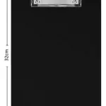 Portablock A4 Tabla Con Clip De Metal Plástico Color Negro