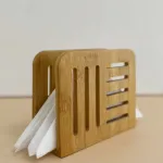 Servilletero Madera Bambu Porta Servilleta Color Marron