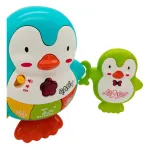 Sonajero Musical Bebe Pingüinos Con Luz Y Sonidos Jyf Toys Color Verde Oscuro