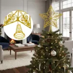 Puntal Estrella Adorno Para Árbol De Navidad 25cm