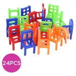 Torre De Sillas Juego De Mesa Equilibrio Balance Chairs Color Rojo