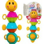 Sonajero Bebe Oruga Musical Movil Luz Sonido Didactico Color Amarillo