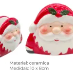 Servilletero Ceramica Navideño Porta Servilleta Papa Noel