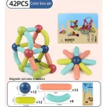 Juego De Bloques Magnéticos Para Armar X42 Piezas Educativo Didáctico Infantil Con Barras Y Esferas Imanes 3d Construcción Creativa Regalo Niños Y Niñas Levys Bazar