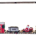 Pista Tren Navideño Luz Y Sonido Locomotora Vagones Juguete