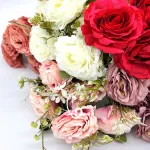 Ramo De Rosas Flores Artificiales 35cm Decoración X1