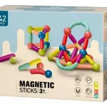 Juego De Bloques Magnéticos Para Armar X42 Piezas Educativo Didáctico Infantil Con Barras Y Esferas Imanes 3d Construcción Creativa Regalo Niños Y Niñas Levys Bazar