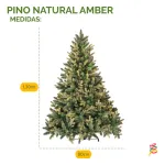 Arbol De Navidad Pino Natural Amber 1.30mts Pino Frondoso