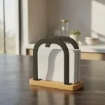 Servilletero De Metal Con Base De Madera Cocina Bar