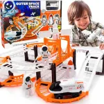 Pista De Autos Espacial Cohete Muñecos Astronauta Carreras