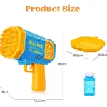 Burbujero Automatico Pistola Juguete De Burbuja Con Luz Color Amarillo