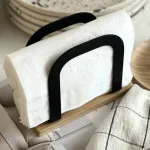 Servilletero De Metal Con Base De Madera Cocina Bar