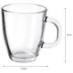 Set X6 Unidades Tazas Mug Cafe Vidrio Transparente 245ml