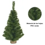 Arbol De Navidad Mini 0,80mts Con Base De Tronco Natural