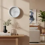 Reloj Decoración Pared De Metal C/vidrio 24cm A Pila