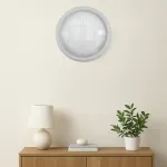 Reloj Decoración Pared De Metal C/vidrio 24cm A Pila