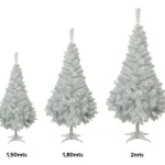Arbol De Navidad 2mts Arbolito Canadian Spruce Blanco Plata