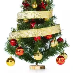 Arbol De Navidad 80cm Con Adornos 30 Piezas Rojo Oro