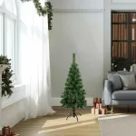 Árbol De Navidad Tronador Slim Verde 1.20mts Base Metal