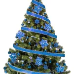 Arbol De Navidad Tronador Lujo 2,10mts Pino Decorado Azul Color Verde