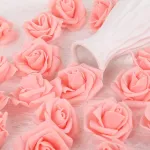 Mini Rosas Flores Artificiales Decoracion Pack X100