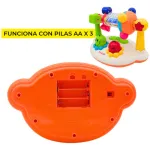 Set De Actividades Musical Sonajero Con Luz Para Bebe Color Blanco