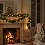 Guirnalda Boa Navidad Muerdago 9 Cm 2 Mts Deco Navideña X3u