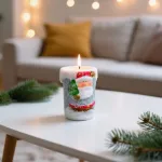 Vela Navideña Portavela Pesebre Deco Navidad Ceramica X1u.