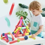 Juego De Bloques Magnéticos Para Armar X42 Piezas Educativo Didáctico Infantil Con Barras Y Esferas Imanes 3d Construcción Creativa Regalo Niños Y Niñas Levys Bazar