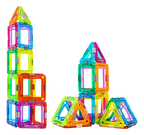 Producto Bloques Magneticos Con Imanes Didacticos 60 Piezas Imagen