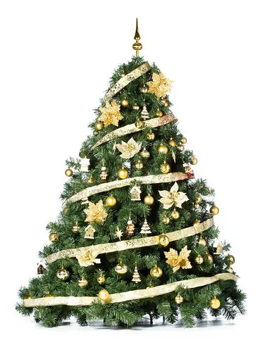 Producto Árbol De Navidad Patagonia 1,80 Con Adornos Oro 80 Unidades Imagen