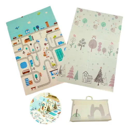 Producto Alfombra Antigolpes Plegable Bebes Reversible 120x180cm Imagen