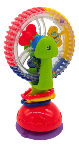 Producto Sonajero Sopapa Vuelta Mundo Giratorio Didáctico Con Sonido Color Verde Lima Diseño Rueda Imagen