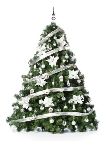 Producto Árbol De Navidad Patagonia 1,80 Con Adornos Plata 72 Uds Imagen
