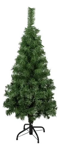 Producto Árbol De Navidad Tronador Slim Verde 1.20mts Base Metal Imagen