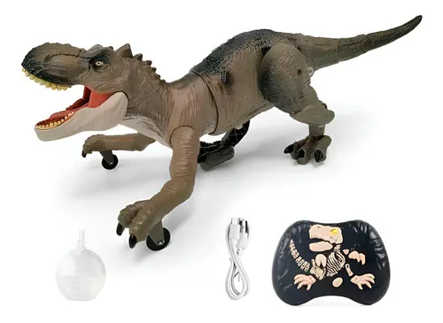 Producto Dinosaurio Control Remoto Expreso Polar Luces Sonidos Marrón Claro Imagen
