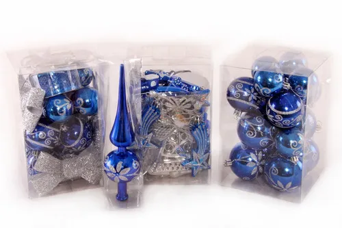 Producto Kit Adornos Navidad Azul Plata 72 Piezas - Envío Gratis! Imagen