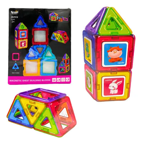 Producto Bloques Magneticos Con Imanes Didacticos 26 Piezas Versión Del Personaje Imanes Magneticos Imagen