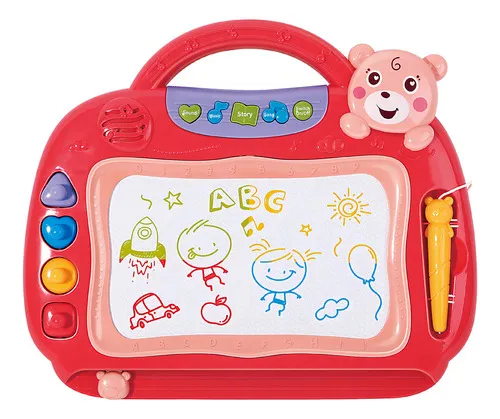 Producto Pizarron Magico Tablero Magnetico De Dibujo Pizarra Niños Color Blanco Imagen